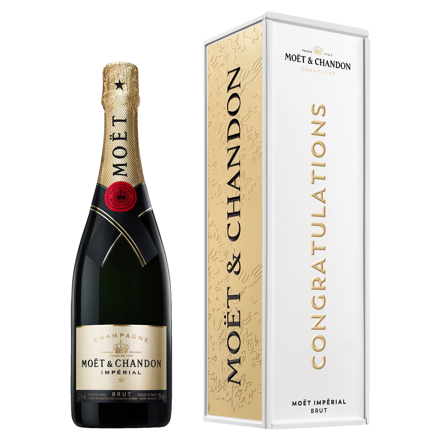 Moët & Chandon Impérial 'Congratulations' Metal Gift Box Case of 6