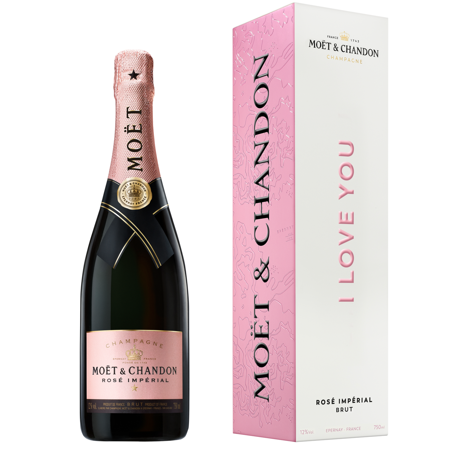 Moët & Chandon Rosé Impérial 'Love' Gift Box Case of 6